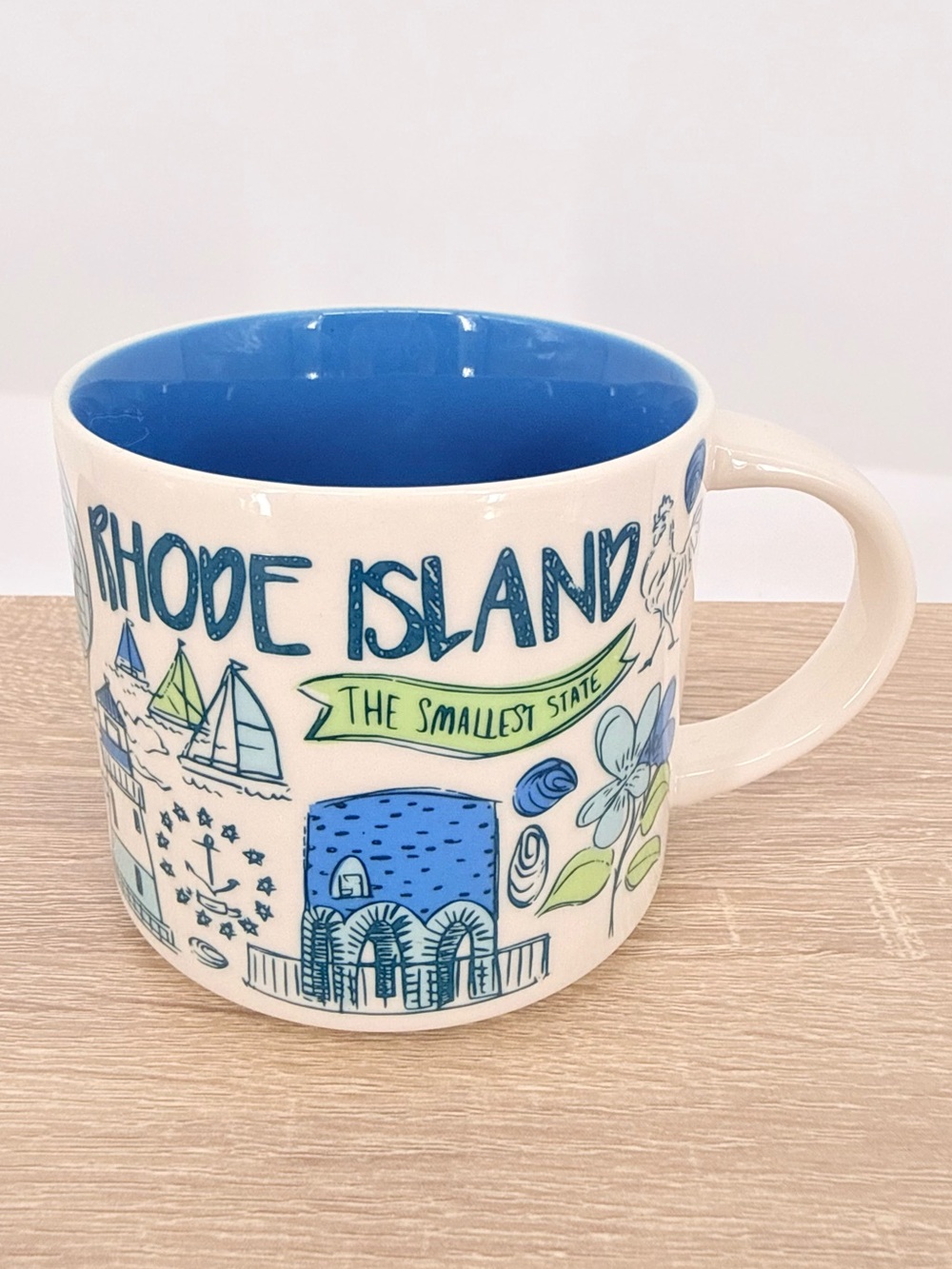 Starbucks Rhode Island Been There Series Ceramic Coffee Mug Cup 14oz Rare
